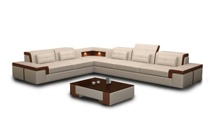 Yaphet Modern Leather Sectional