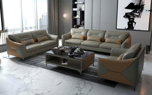 Bysic Leather Sofa Set