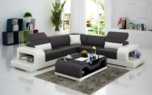 Gara Modern Leather Sectional