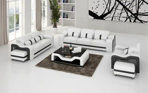 Modia Leather Sofa Set