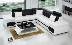 Lanz Modern Leather Sectional