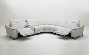 Rium Modern Fabric Sectional With Recliners