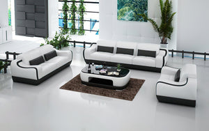 Amir Modern Leather Sofa Set