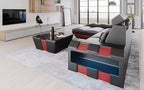 Cosmo Compact LED Sectional - Small Space Party Couch with Mood Lighting