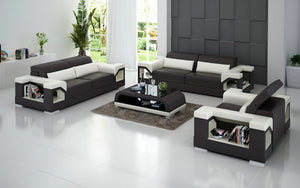 Edwin Modern Leather Sofa Set