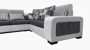 Selena Dark Grey & Light Grey Sectional With Chaise