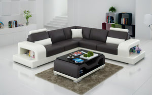 Tara Modern Leather Sectional