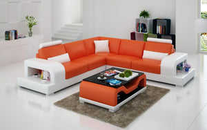 Tara Modern Leather Sectional