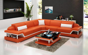 Taliya Modern Leather Sectional