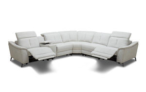 Rium Fabric Modern Sectional With Recliners