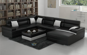 Zeal Modern U-Shape Leather Sectional