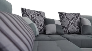 Selena Dark Grey & Light Grey Sectional With Chaise