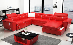 Uli Modern U Shape Leather Sectional