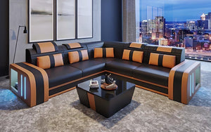 Ralutic Leather Corner Sectional with Side Storage