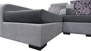 Selena Dark Grey & Light Grey Sectional With Chaise