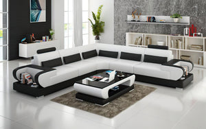 Mirak Modern Leather Sectional