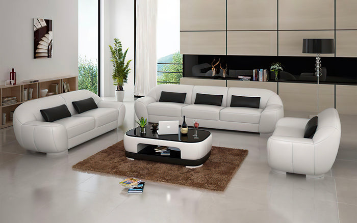 Semira Modern Leather Sofa Set