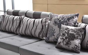 Selena Grey & Light Grey Modular Tufted Sectional