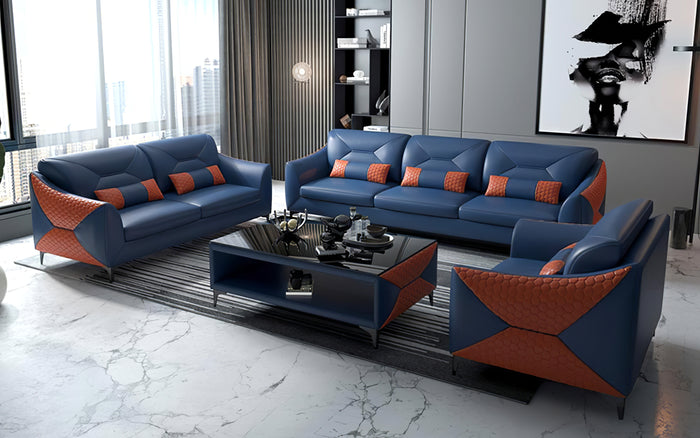 Bysic Leather Sofa Set