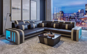 Ralutic Leather Corner Sectional with Side Storage