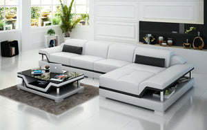 Taliya Small Modern Leather Sectional