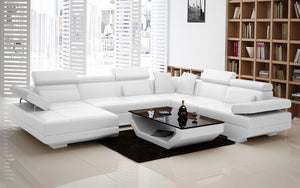 Merdell Modern U-Shape Leather Sectional