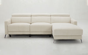 Belia Modern Fabric Sectional With Recliner