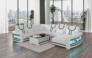 Luca Modern U Shape Sectional with LED Light