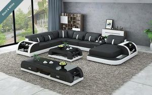 Blaylock Modern Sectional Sofa with LED Light