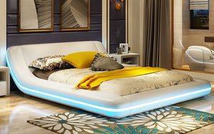 Tavia Modern Minimalist Bed with LED Lights