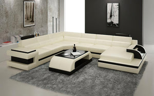 Kehlani Leather Sectional with LED Lights