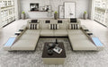 Cosmo Double Chaise U-Shape LED Sectional - Ultimate Lounge Sofa