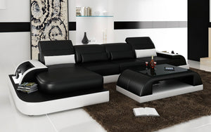 Brosnan Leather Sectional with LED Light