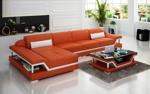 Taliya Small Modern Leather Sectional