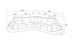 custom-made modern leather sectional With Illuminating LED Customize Design 