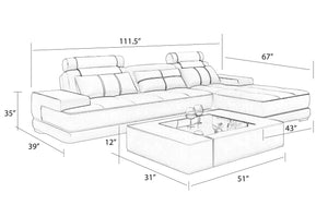 Juke Small Leather Sectional