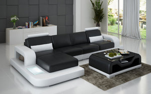 Tara Small Modern Leather Sectional