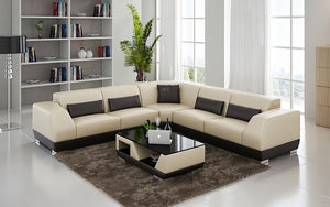 Amanda Modern Leather Sectional