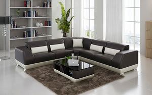 Amanda Modern Leather Sectional