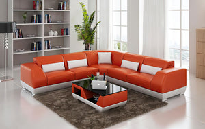 Amanda Modern Leather Sectional