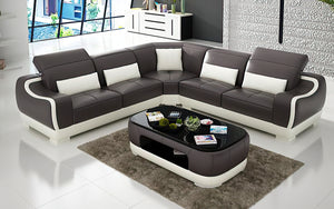 Amir Modern Leather Sectional