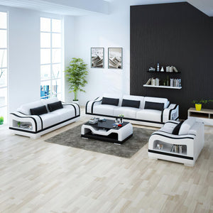 Asland Modern Leather Sofa Set