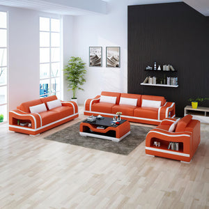 Asland Modern Leather Sofa Set