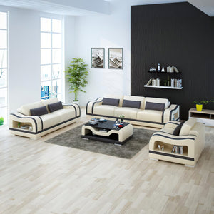 Asland Modern Leather Sofa Set