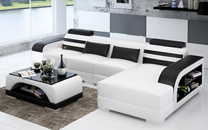 Eleese Small Modern Leather Sectional