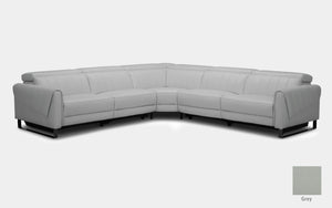 Haley Modern Leather Sectional with Recliner