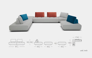 Elsbar Modern Loveseat Set