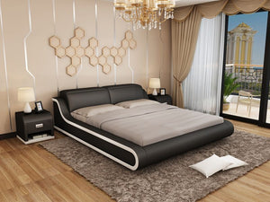 Black Leather Bed