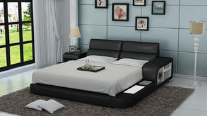 Black Leather Bed