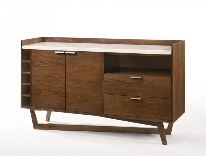 Josea - Modern Marble & Walnut Buffet